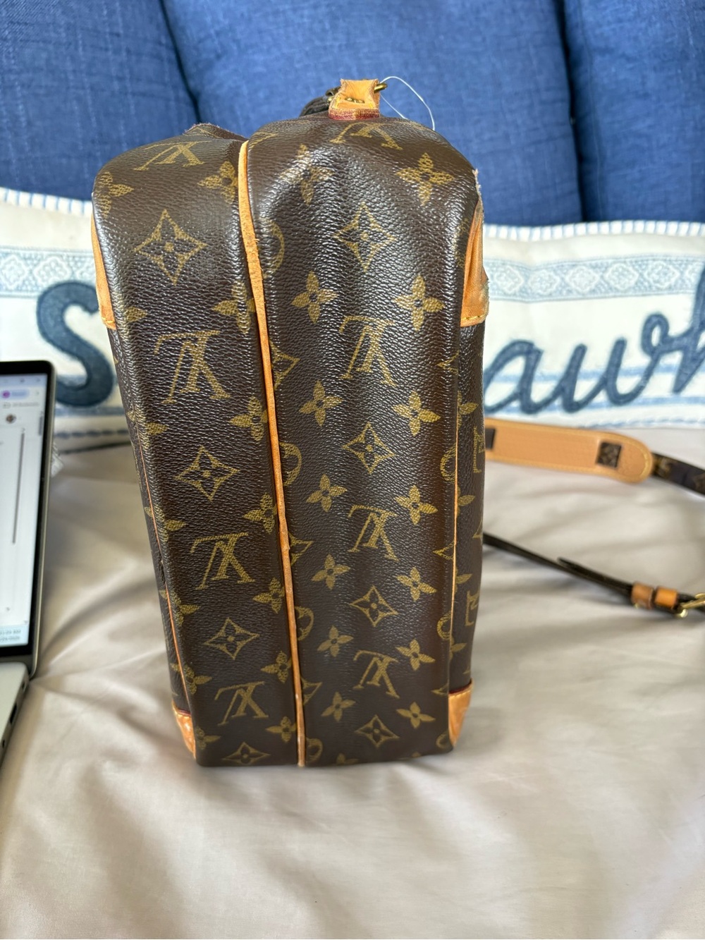 Louis Vuitton Vintage Nile Crossbody Messenger Bag Monogram Canvas Brown *READ* - Picture 16 of 17